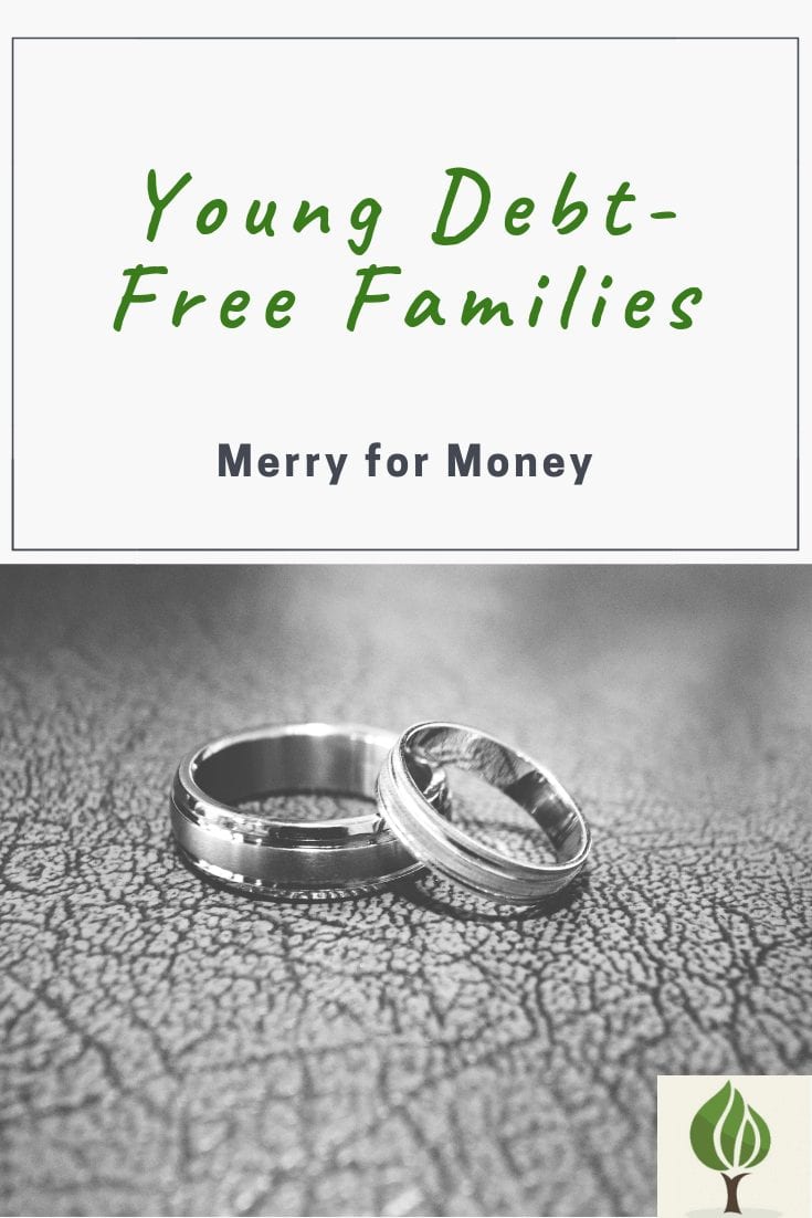 Young debt free families merry for money
