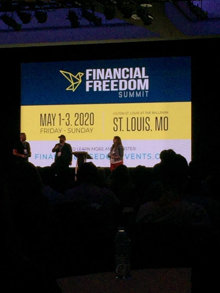 FinCon 2019 closing ceremony photo featuring the Financial Freedom Summit