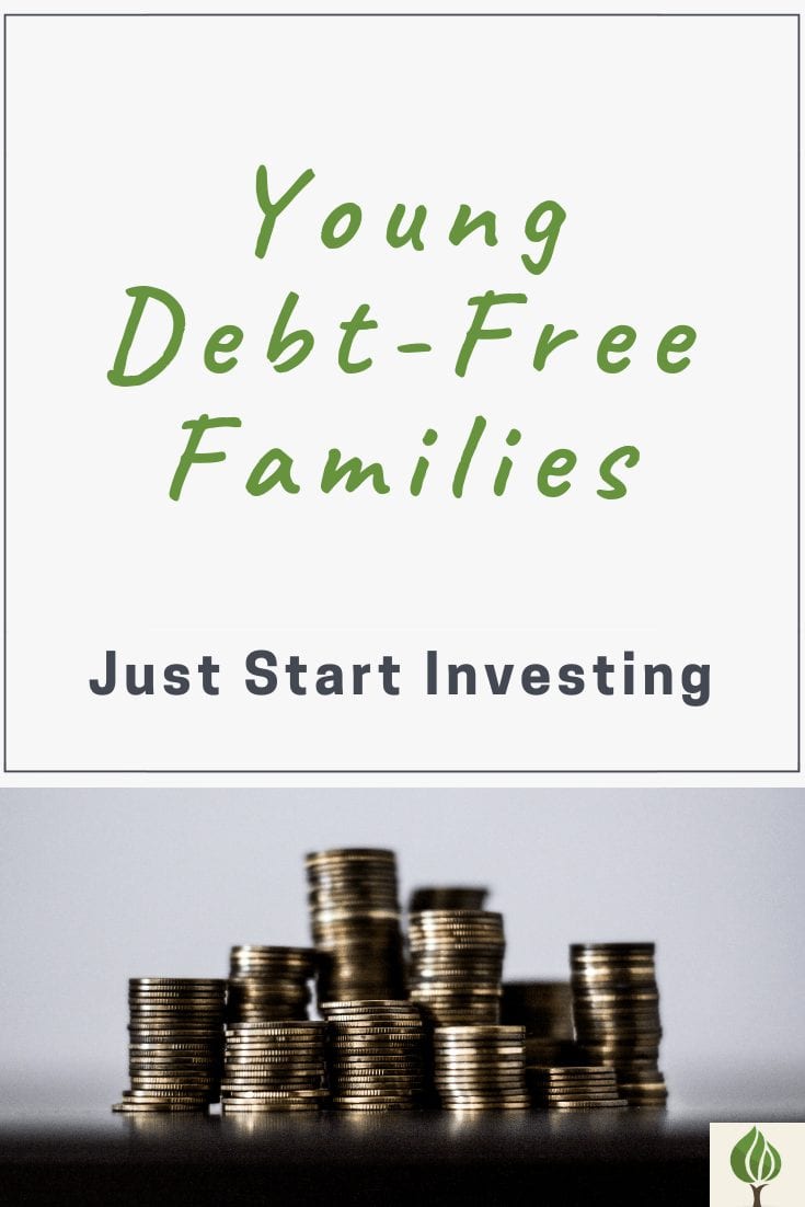 Pinterest pin for just start investing as a young debt-free family