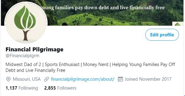 Twitter profile photo for Financial Pilgrimage