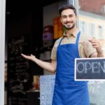 Man Starting a small business